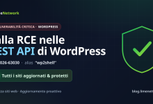 Vulnerabilita critica REST API WordPress wp2shell - siti aggiornati LimeNetwork