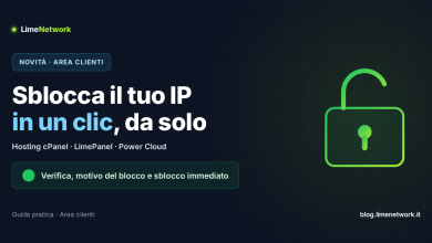 Sblocca IP: sblocca il tuo indirizzo IP in un clic dall'area clienti LimeNetwork
